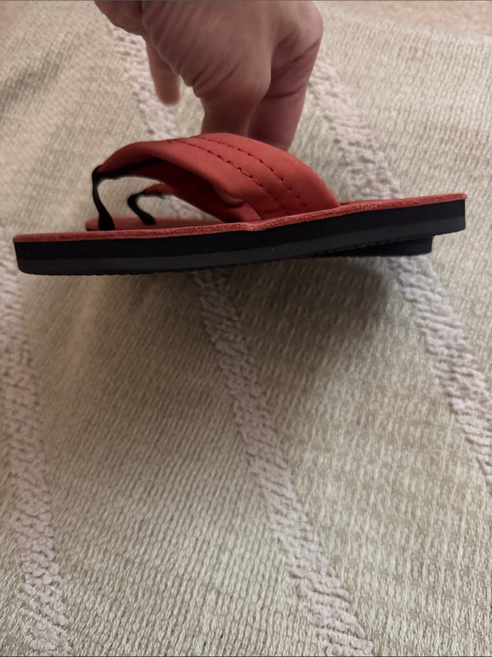 Rainbow Sandals Kids Red Leather Flip Flops Little Kid 11/12 | Beach Summer Sa - Picture 4 of 7